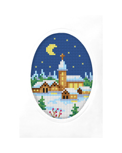 Orchidea 6295 Borduur telpakket Kerstkerk 10,5x10cm - STUK