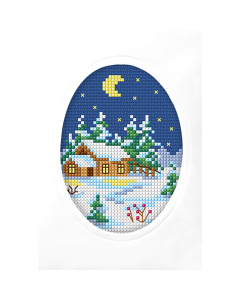 Orchidea 6296 Borduur telpakket Kerstdorp 10,5x10cm - STUK