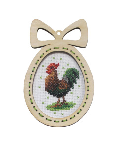 Orchidea 6662 Borduurpakket Paasei - Haan 8x13cm - STUK