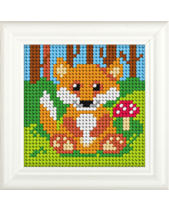Orchidea 6718 Voorbedrukt borduurpakket  Vos 11x11 cm - STUK