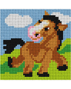 Orchidea 6728 My First voorbedrukt borduurpakket  Pony 10,5x10,5cm - STUK