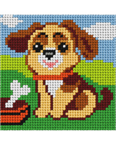 Orchidea 6736 My First voorbedrukt borduurpakket  Hond 10,5x10,5cm - STUK