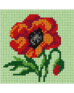 Orchidea 6751 My First voorbedrukt borduurpakket  Papaver 10,5x10,5cm - STUK