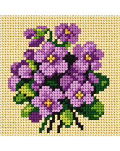 Orchidea 6752 My First voorbedrukt borduurpakket  Violen 10,5x10,5cm - STUK