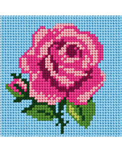 Orchidea 6753 My First voorbedrukt borduurpakket  Roos 10,5x10,5cm - STUK