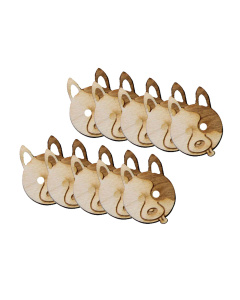 Orchidea 6810-06 Houten knoop Puppy zak à 10 stks 2,2cm - ZAK