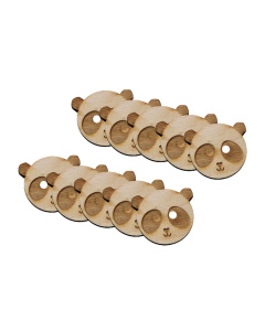 Orchidea 6810-07 Houten knoop Panda zak à 10 stks 2,2cm - ZAK