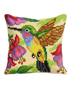 Orchidea 9013 Voorbedrukt kruissteek kussenpakket Vogel 40x40cm - STUK