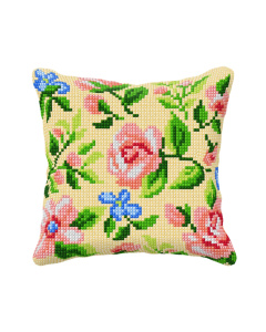 Orchidea 99009 Voorbedrukt kruissteek kussenpakket Bloemen 40x40cm - STUK