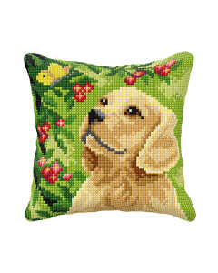 Orchidea 99059 Voorbedrukt kruissteek kussenpakket Hond 40x40cm - STUK