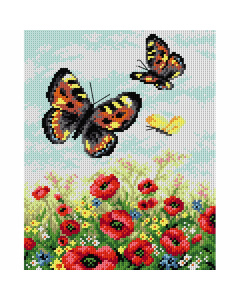 Orchidea M2142 Borduurpakket voorbedrukt stramien kruissteek 22x27,5cm - STUK