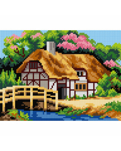 Orchidea M2764 Borduurpakket voorbedrukt stramien kruissteek 16,5x22cm - STUK