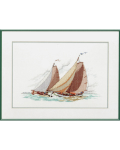 Pako 235.240 Borduurpakket telpatroon aïda Skutsjes 60 x 45 cm - STUK