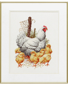 Pako 235.331 Borduurpakket telpatroon aïda Kip 42 x 50 cm - STUK