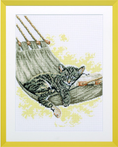 Pako 237.085 Borduurpakket telpatroon aïda Poes  43 x 35 cm - STUK
