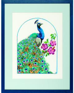Pako 237.101 Borduurpakket telpatroon aïda Pauw  43 x 35 cm - STUK
