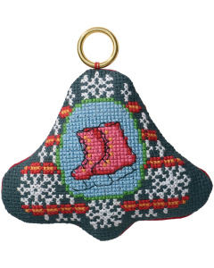 Permin 01-1296 kerstornament 9 x 8 cm dessin schaatsen - STUK