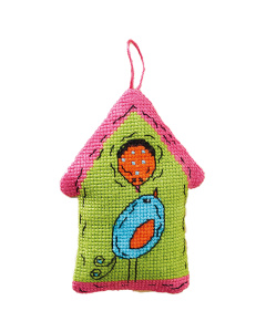 Permin 01-4105 Vogelhuisje groen 7x9cm - STUK