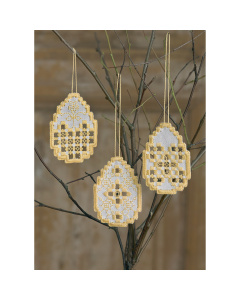 Permin 01-6822 Borduurpakket Pasen hardanger 6x8 cm - STUK