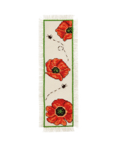 Permin 05-2391 Borduurpakket Klaprozen 7x22cm - STUK