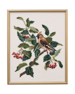 Permin 12-551 Borduurpakket Waxwing 31x39 cm - STUK