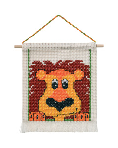 Permin 13-0382 Borduurpakket My First Kit leeuw 16x18 cm - STUK
