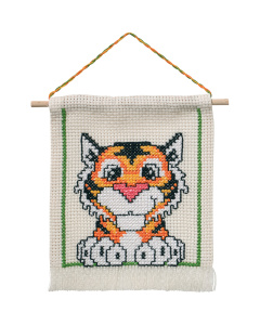 Permin 13-0384 Borduurpakket My First Kit Tiger 16x18 cm - STUK