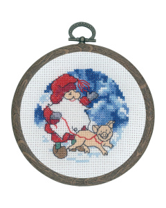 Permin 13-0627 Mini borduurpakket Kerstman - STUK