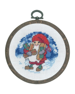 Permin 13-0628 Mini borduurpakket Kerstman - STUK
