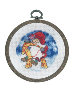 Permin 13-0629 Mini borduurpakket Kerstman - STUK