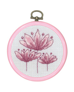 Permin 13-0840 Mini borduurpakket rose Tulpen - STUK