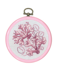 Permin 13-0842 Mini borduurpakket Rose Kaprifol 8cm - STUK