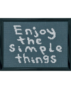 Permin 131356 Borduurpakket Enjoy The Simple Things 18x13cm - STUK