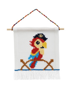 Permin 13-2717 Borduurpakket Papegaai 16x18cm - STUK