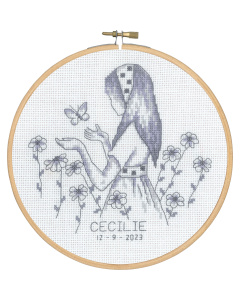 Permin 13-3103 Borduurpakket Cecilie 18cm rond - STUK