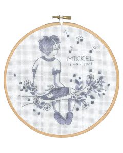 Permin 13-3104 Borduurpakket Mikkel 18cm rond - STUK