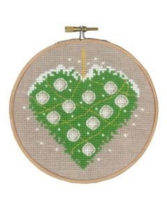 Permin 13-4203 Hart met ornamenten 13 cm rond - STUK
