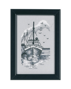 Permin 13-8376 Borduurpakket Trawler 5x14 cm - STUK