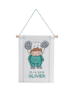 Permin 13-8813 Borduurpakket Aries 18x25 cm - STUK