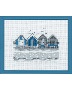 Permin 13-9118 Borduurpakket Strandhuis 14x18 cm - STUK