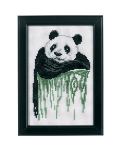 Permin 13-9416 Borduurpakket Panda 14x19 cm - STUK