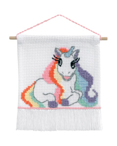 Permin 13-9722 Borduurpakket My First Kit Unicorn 16x18 cm - STUK