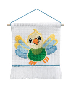 Permin 13-9723 Borduurpakket My First Kit Vogelie 16x18 cm - STUK