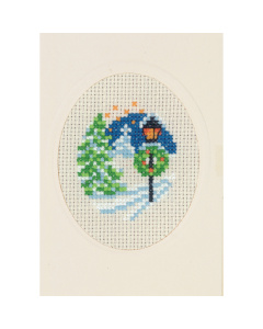 Permin 17-8232 Borduurpakket kerstkaart licht 9x13 cm - STUK