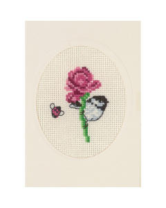 Permin 17-9101 Wenskaart Bloem nam 9x13 cm - STUK