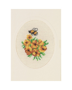 Permin 17-9109 Wenskaart Flower calendula 9x13 cm - STUK