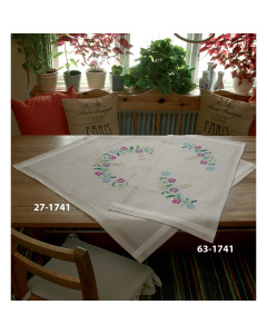 Permin 271741 Borduurpakket Bloemen 80x80cm - STUK