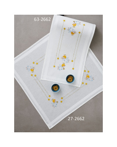 Permin 27-2662 Borduurpakket Engelen 80x80cm - STUK