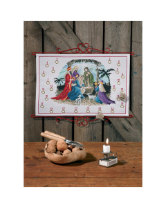 Permin 34-0624 Borduurpakket adventskalender Betlehem 52x34 cm - STUK