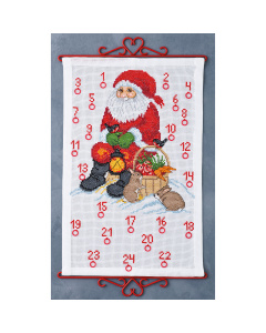 Permin 34-2228 Borduurpakket Kerstman 35x53cm - STUK